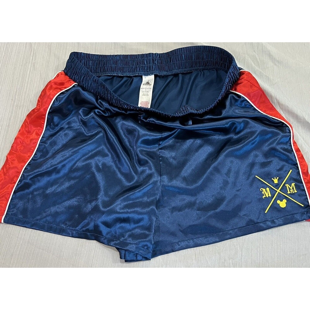 Disney Mickey Mouse Japan Athletic Shorts Blue Embroidered Size  Large